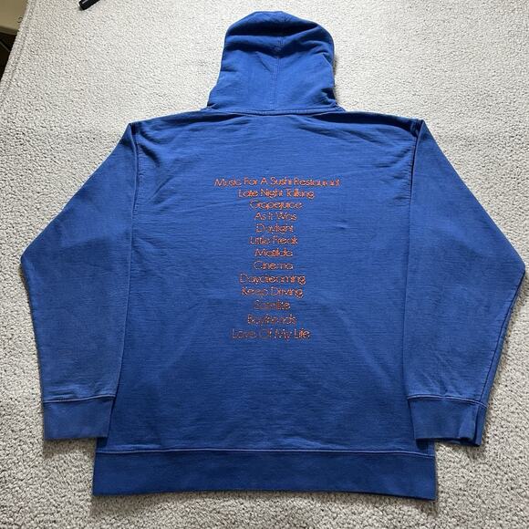 Harry Styles Hoodie Mens L Blue Sweatshirt Love On Tour House Concert Pullover - Picture 8 of 16